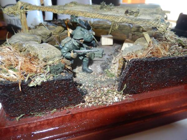 Side view of the diorama