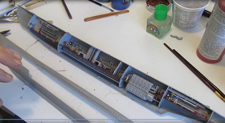 The inside of the submarine is done