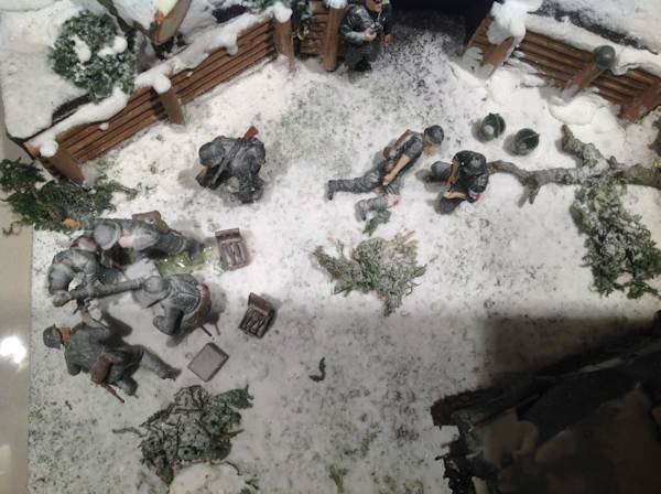 Overhead view of the diorama