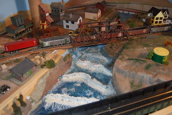 Water in a diorama