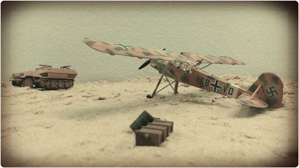 Aged photo of a diorama