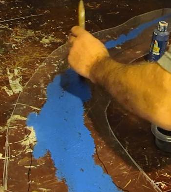 Start the blue paint