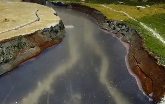 The moat is installed