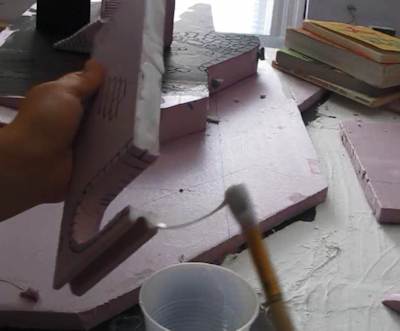 Glue wall down