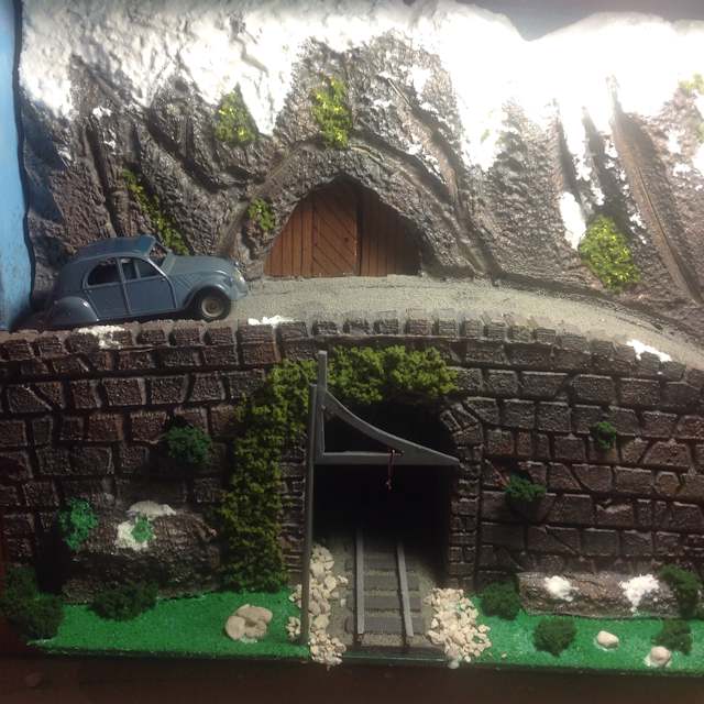 closeup of the diorama