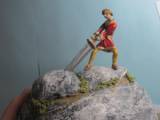 Sword in the stone diorama