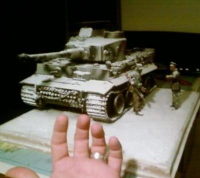 Tank in the snow
