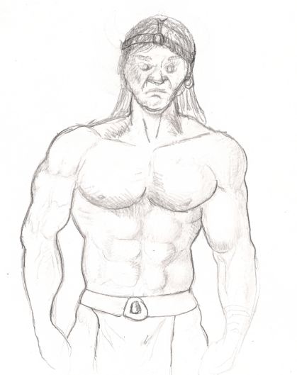 The barbarian drawing