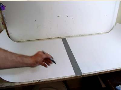 measure and cut the poster board