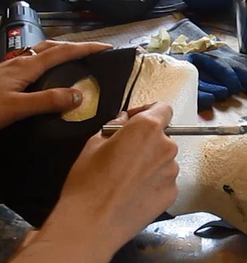 Trim the edges of the mask