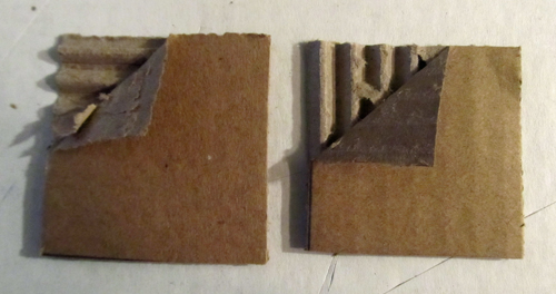 The internal part of cardboard