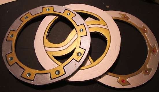 Three different types of chakram