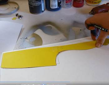 Trace template pieces onto foam board