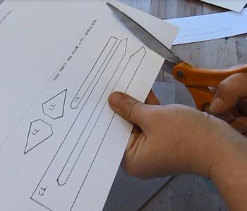 Cut around part C
