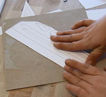 Glue to cereal box cardboard