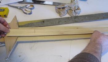 Glue on the support