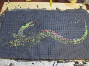 Drying the grout