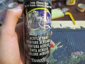 Acrylic paint for color of grout