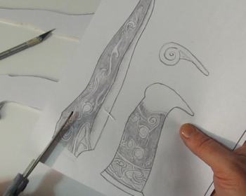 Cut out the ornamental work