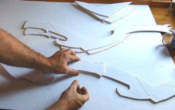 glue the bow pieces together