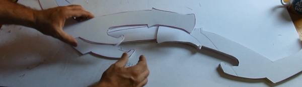 Glue the bow pieces together