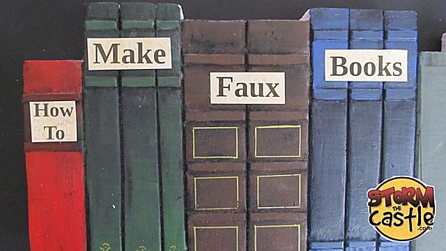 Faux bookshelf books