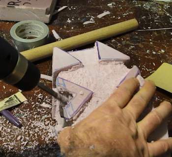 Drill a hole for the handle