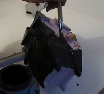 Paint the head black