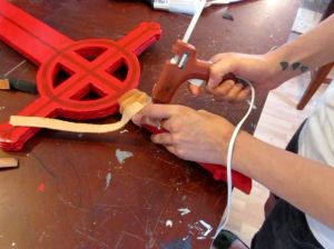 glue the leather strips