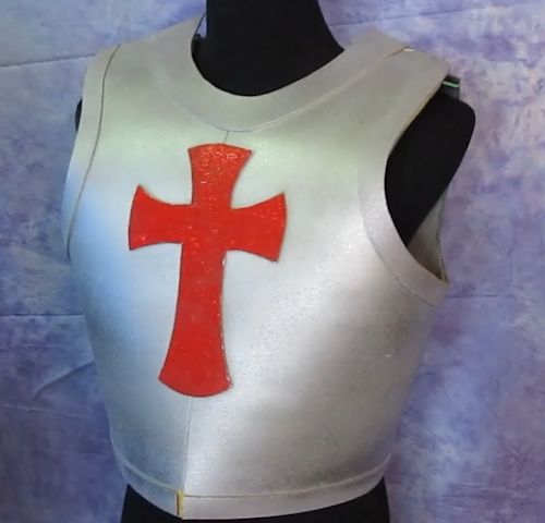 The completed chest piece