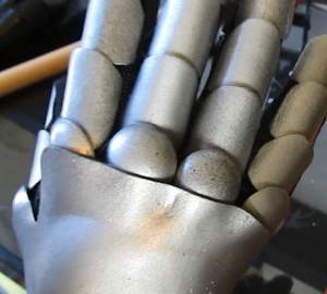 The back of  hand in place