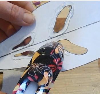 Use hot glue to add depth