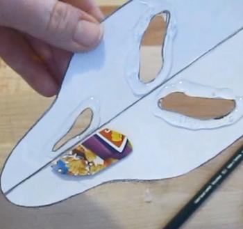 Glue on small pieces of cardboard