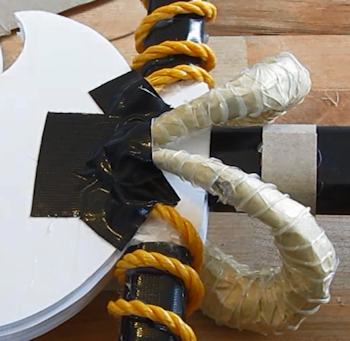 Tape down the tips of the horns