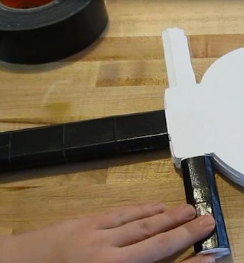 Tape the handle and cross guard
