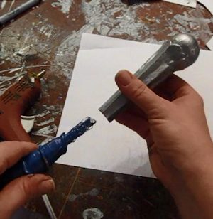 attach pommel to tang