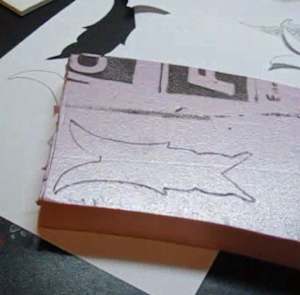 Trace onto foam