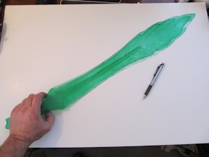 The glass part of the sword