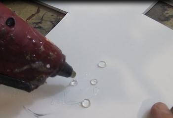 dollops of glue