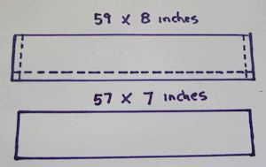 The dimensions to cut