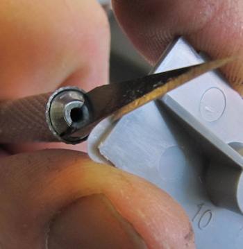 Trim and clean with a knife