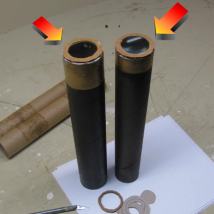 Glue rings onto tubes