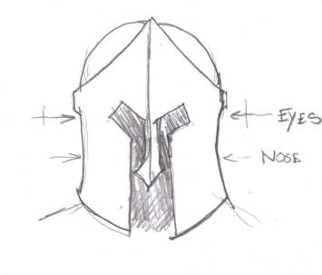 how to make a greek war helmet