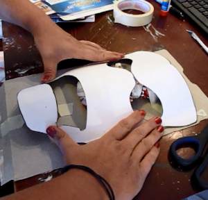 Secure the mask with a curve
