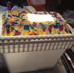 A decorated incubator