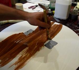 Paint the wood grain