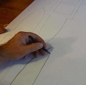 Trace the template onto foam board