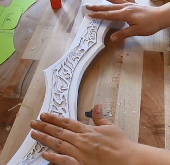 Apply detail sheet to sword