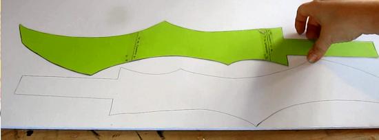 Trace template onto foam board