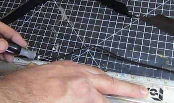 Cut thin leather strips